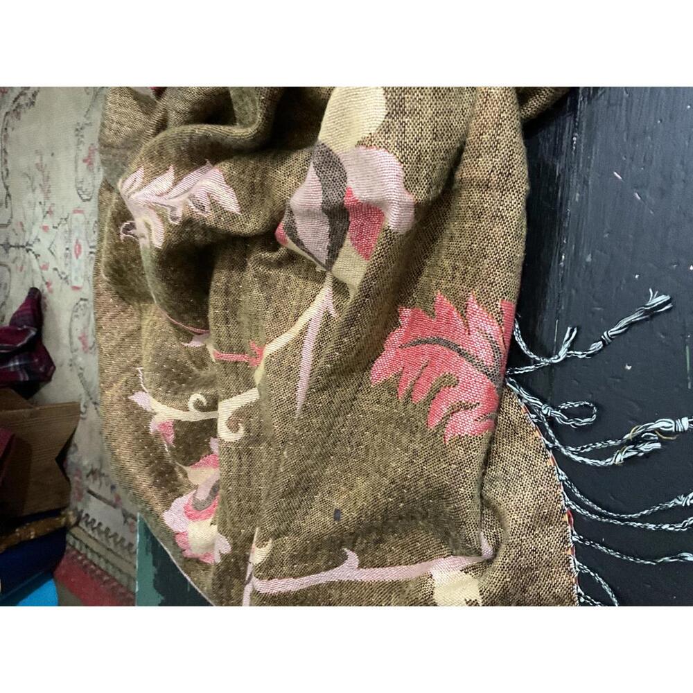 Floral Patterned Decorative Reversible Scarf 72” … - image 3